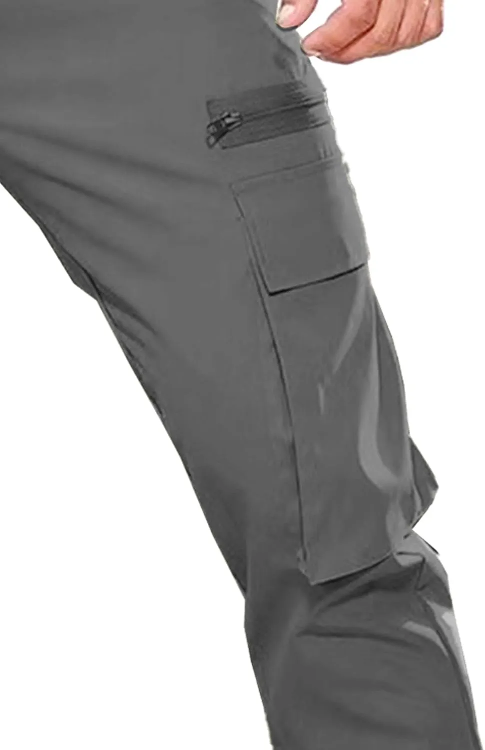 Men's Drawstring Straight Leg Cargo Pants Elastic Waist Athletic Work Trousers Stylish Casual Solid Outdoor Pants