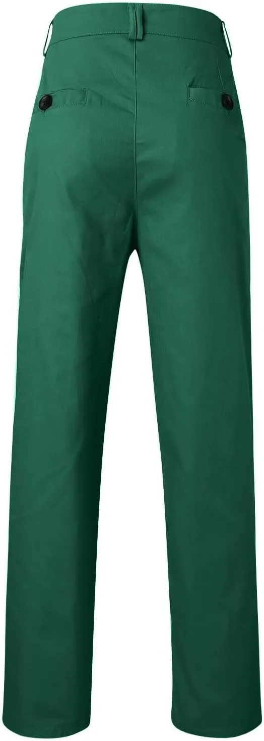 Mens Golf Dress Pants Stretch Slim Fit Work Pants Flat Front Lightweight Business Casual Travel Slacks with Pockets