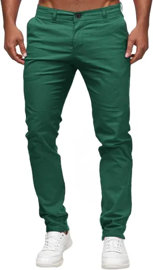 Mens Golf Dress Pants Stretch Slim Fit Work Pants Flat Front Lightweight Business Casual Travel Slacks with Pockets