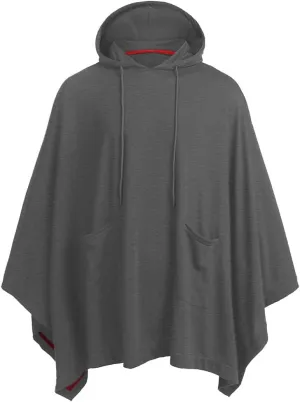 Men's Hooded Drawstring Sweatshirt Poncho Cape Cloak Fashion Coat Casual Pullover Sweatshirts with Pockets