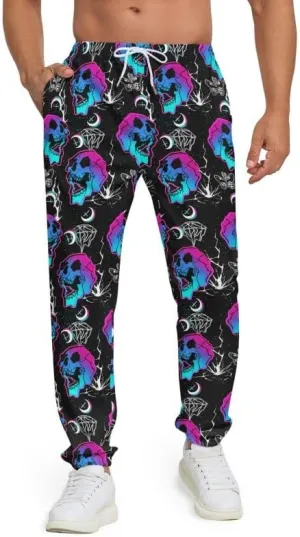 Men's Jogger Pants 80s Workout Costumes 90s Funny Sweatpants with Pockets Casual Sports Track Pants