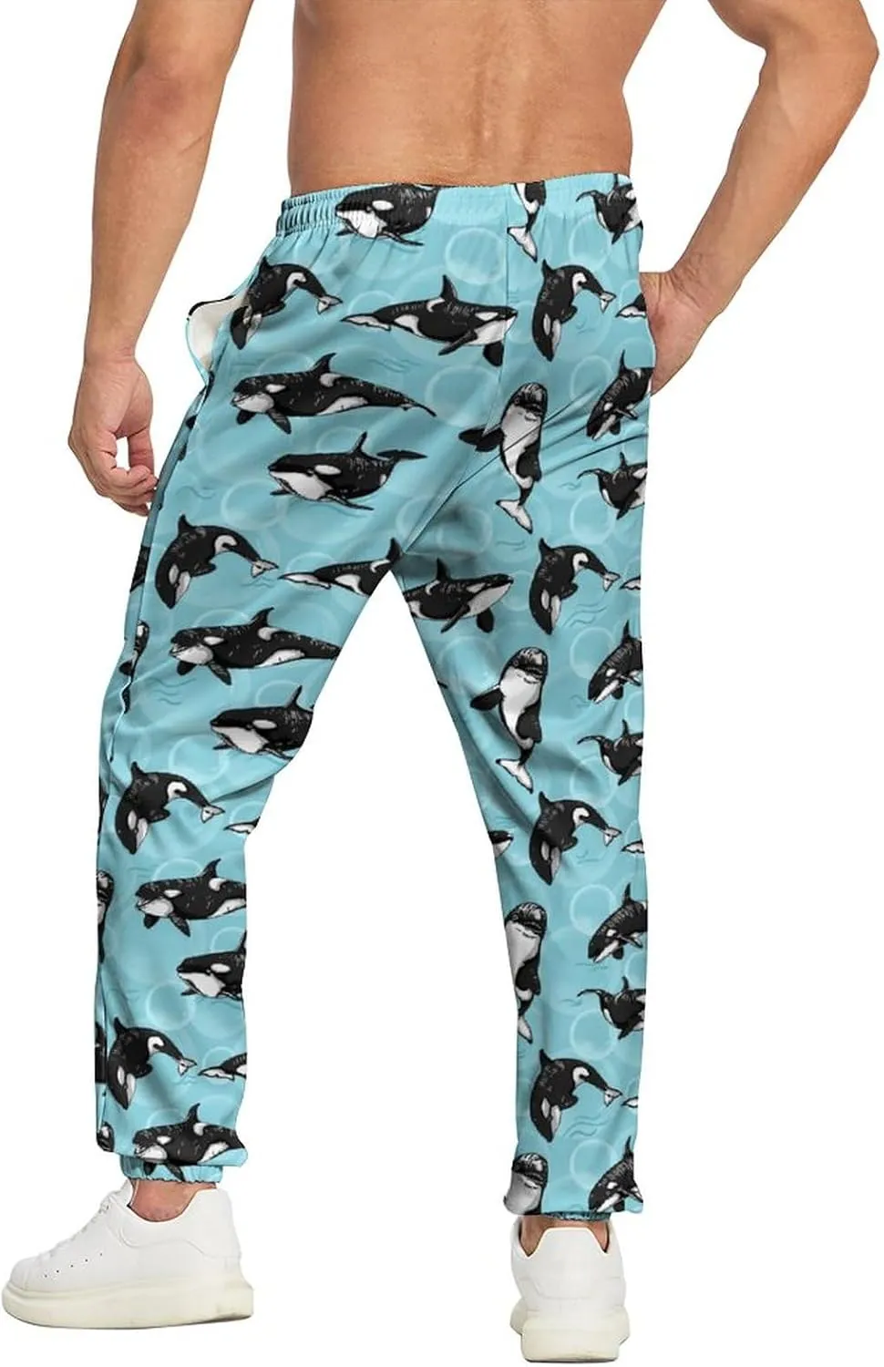 Men's Jogger Pants 80s Workout Costumes 90s Funny Sweatpants with Pockets Casual Sports Track Pants