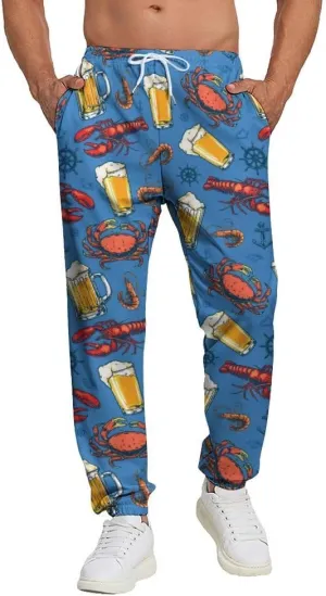 Men's Jogger Pants 80s Workout Costumes 90s Funny Sweatpants with Pockets Casual Sports Track Pants