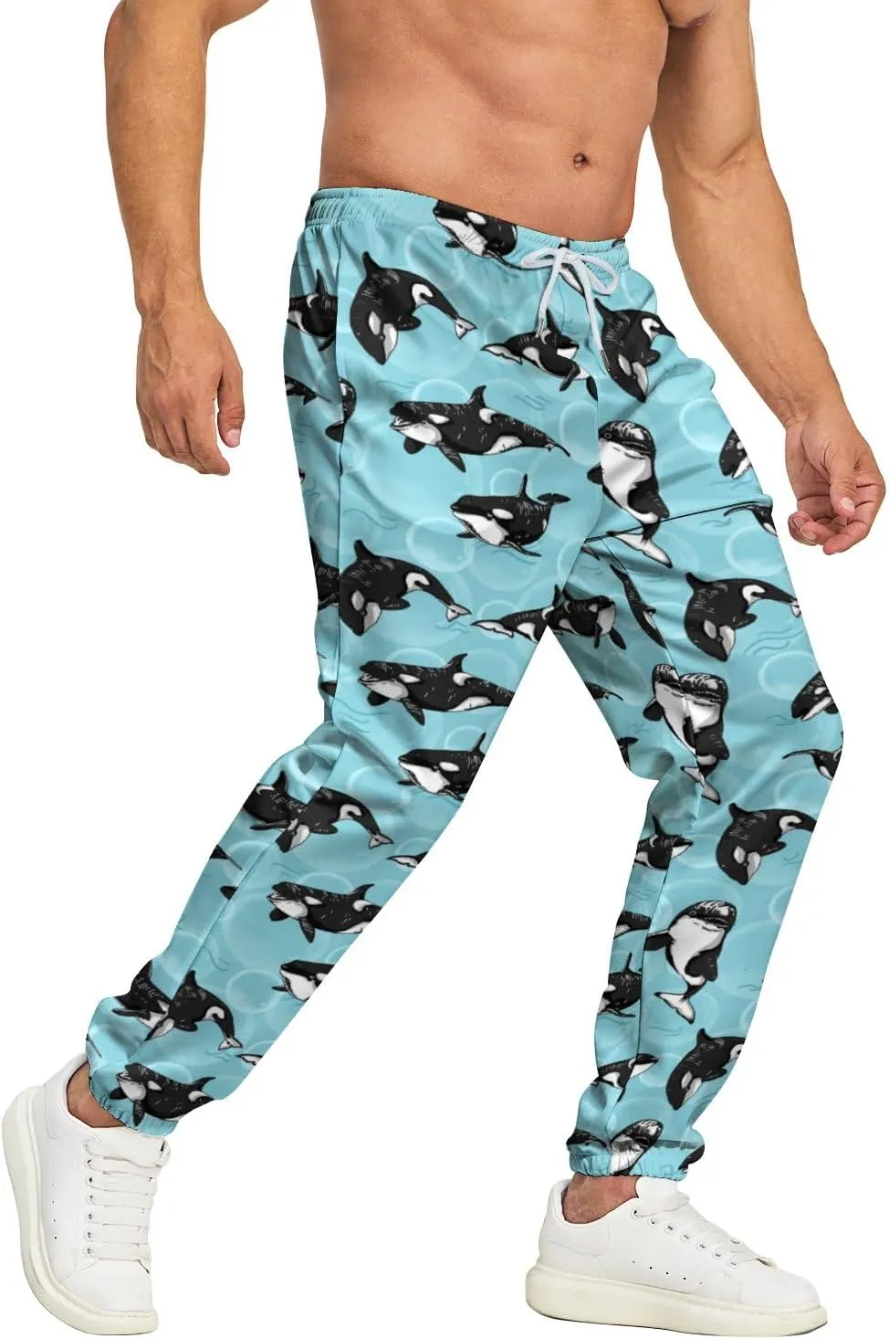 Men's Jogger Pants 80s Workout Costumes 90s Funny Sweatpants with Pockets Casual Sports Track Pants