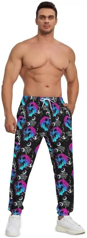 Men's Jogger Pants 80s Workout Costumes 90s Funny Sweatpants with Pockets Casual Sports Track Pants