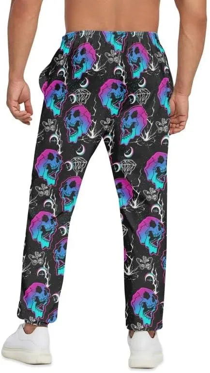 Men's Jogger Pants 80s Workout Costumes 90s Funny Sweatpants with Pockets Casual Sports Track Pants