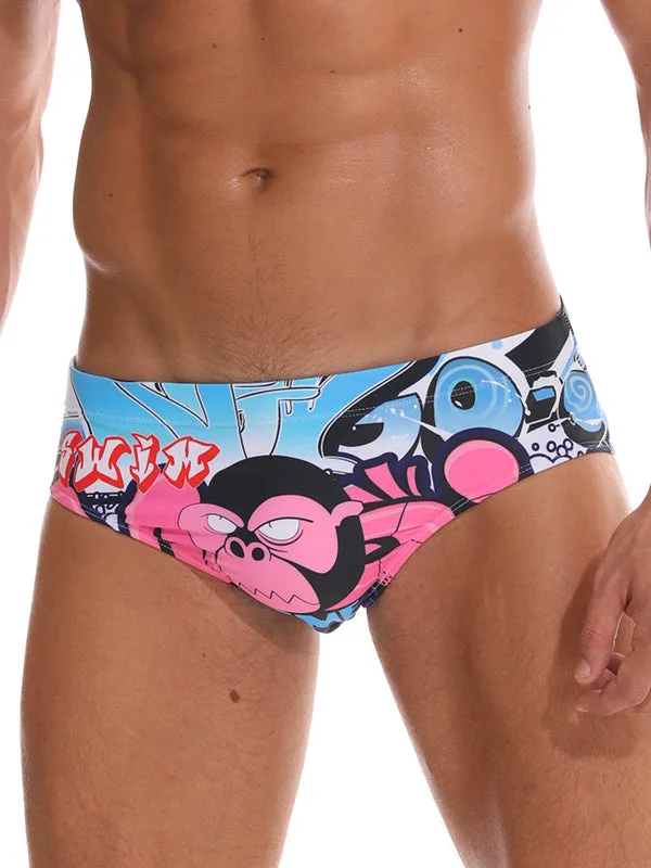 Mens Paded Racing Swimming Briefs
