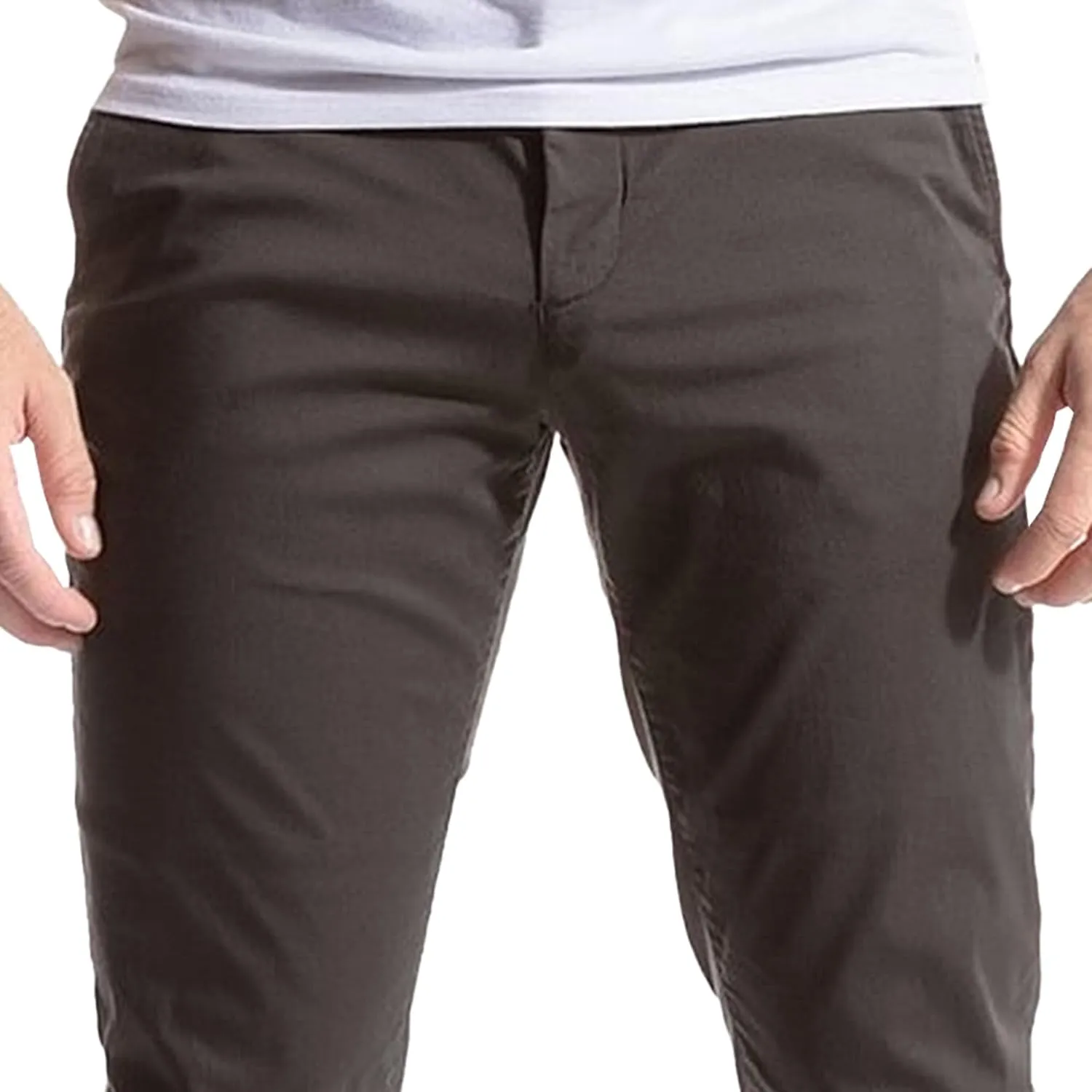 Men's Slim Fit Chino Pants Fashion Comfort Stretch Cotton Casual Pants Stylish Tapered Trousers