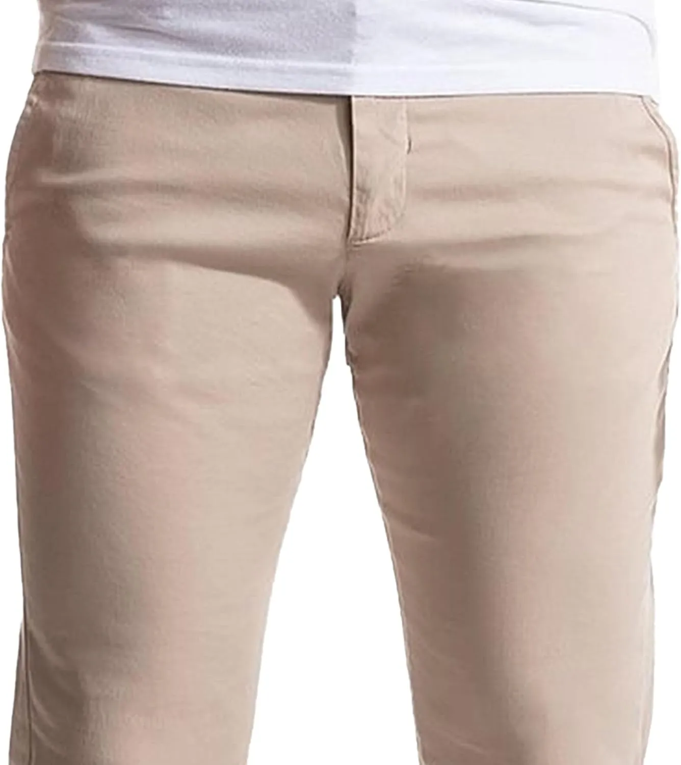 Men's Slim Fit Chino Pants Fashion Comfort Stretch Cotton Casual Pants Stylish Tapered Trousers