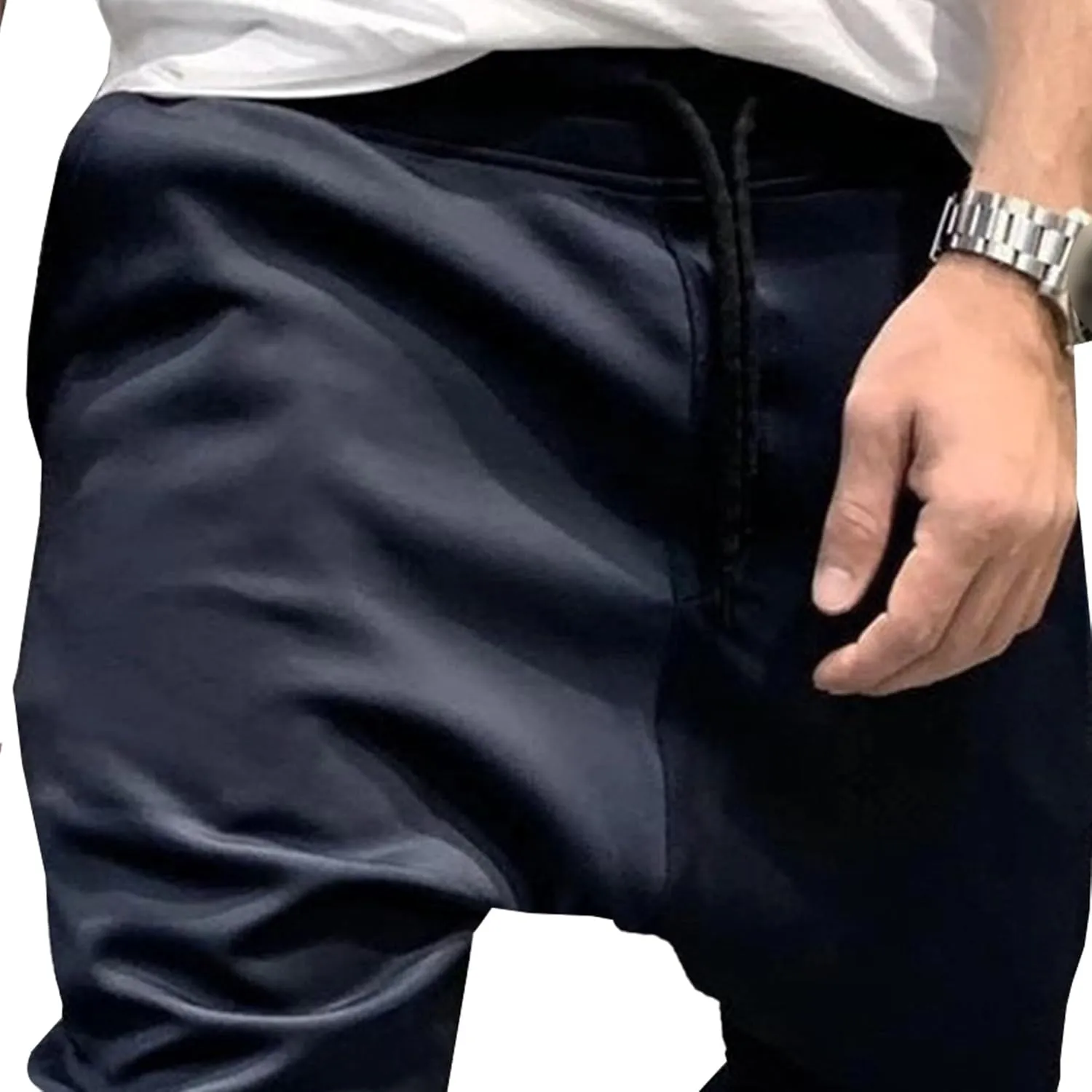 Men's Slim Fit Stretch Srtlish Casual Pants Elastic Waist Hip Hop Outdoor Pants Casual Sweatpants Athletic Trousers