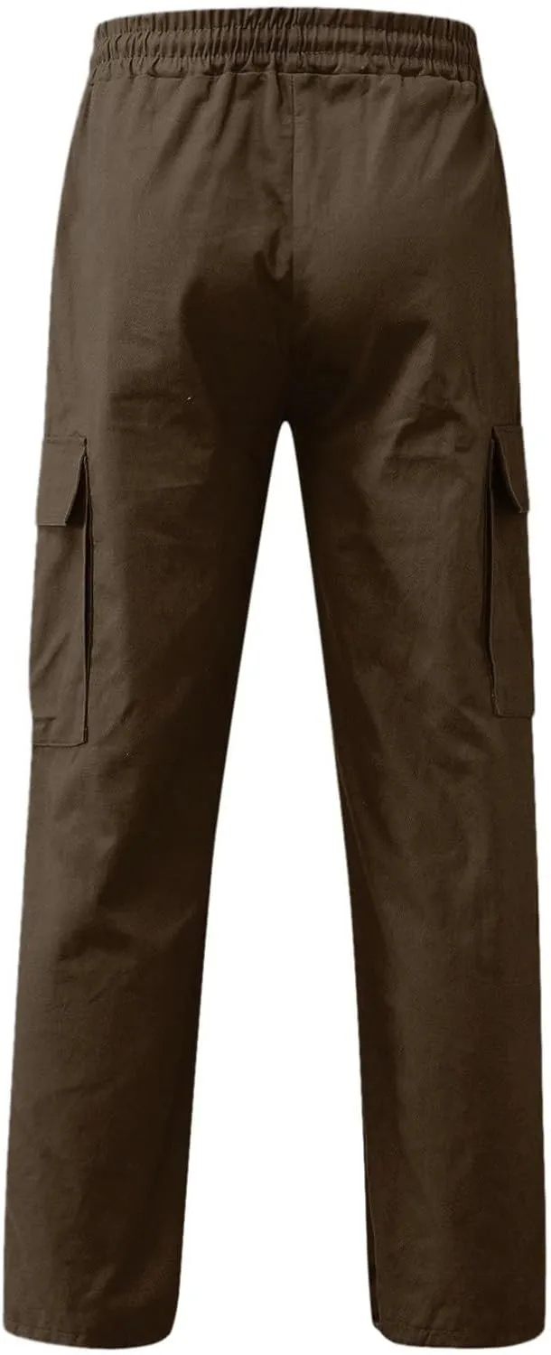 Mens Stretch Work Pants Regular fit with Multi Pocket Quick Dry Summer Sport Pants for Men Daily and Cargo wear