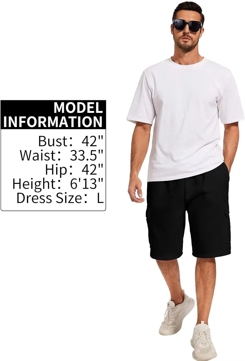 Mens Sweat Shorts with Cargo Pockets Athletic Fleece Short Pants Summer Outerwear