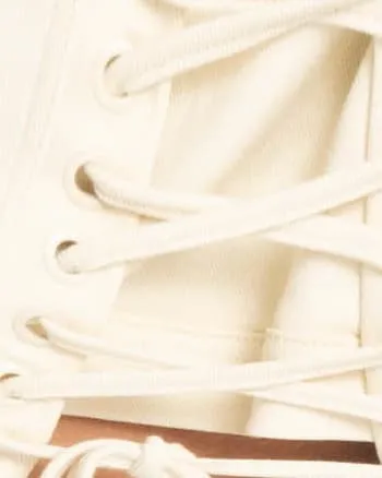 Mickey Laceup Detail Mini Skirt | Buttercream