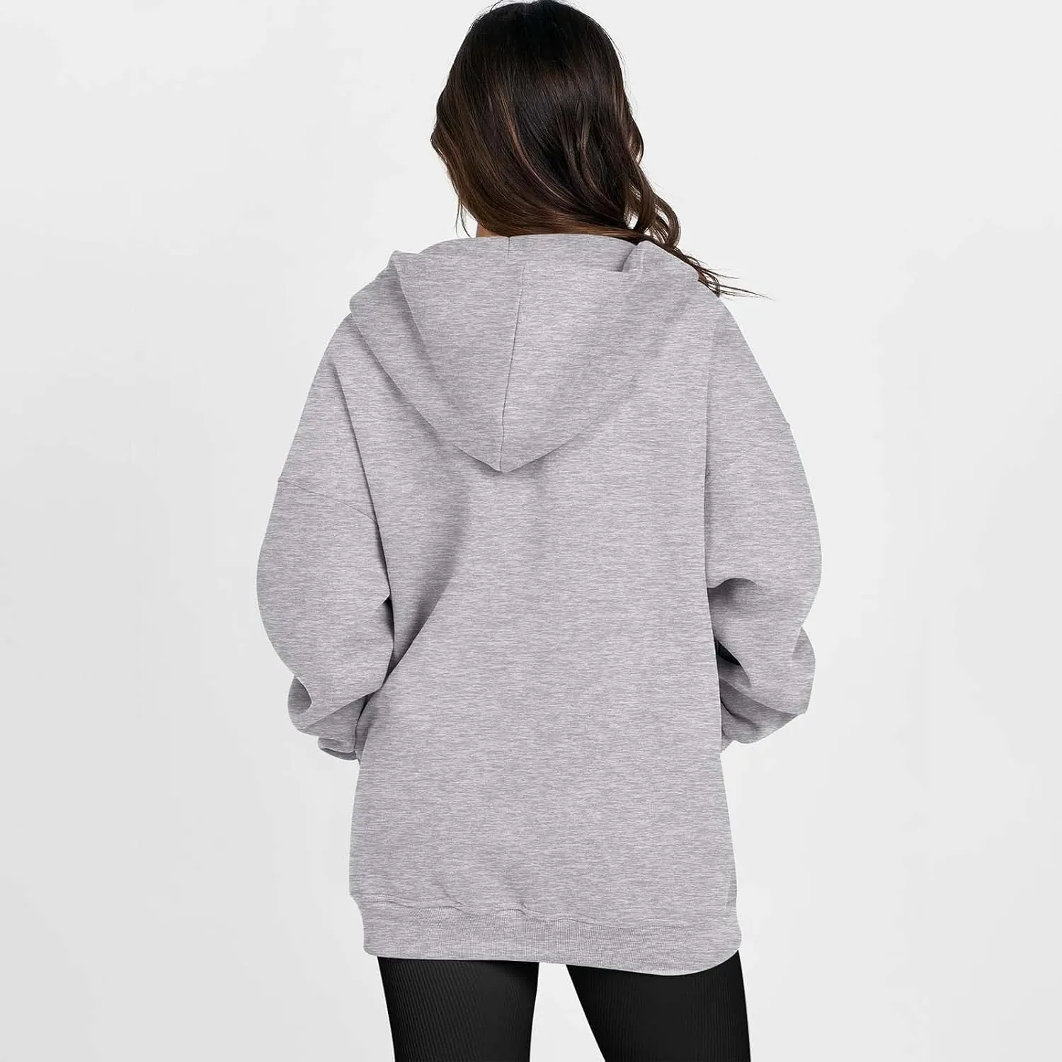 midelxp Oversized Zip Up Hoodies for Women Y2k Full Zip Sweatshirt Casual Full Zip Fleece Jackets with Hood Fall Outfits 2024