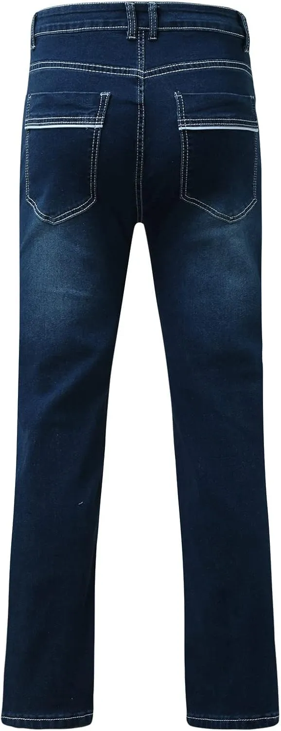 MIDOO Jeans Pants for Men Slim Fit Casual Aesthetic Jeans Straight Leg Pants Lightweight Loose Stretch Denim Pants Trousers