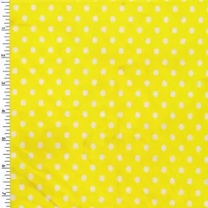 Mini Poco Dot Tricot White Yellow Printed Spandex