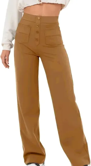 Miracharm Pants, Puliam Pants for Women, FlexiPants - Women's Casual High Waist Stretch Multiple Pockets Trousers