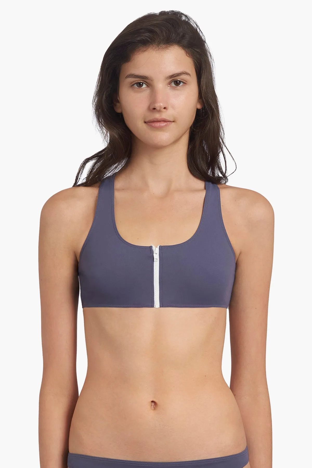 MISKA Paris Mix And Match Sport Girls Swim Top - Navy
