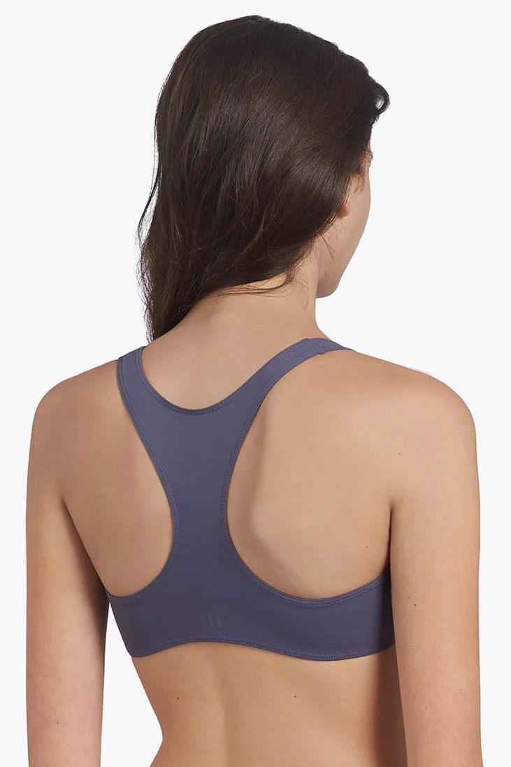 MISKA Paris Mix And Match Sport Girls Swim Top - Navy