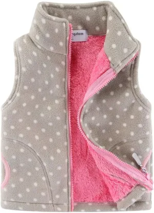 Mud Kingdom Boys Girls Polar Fleece Vest Winter Thick Warm Outerwear Funny Cartoon