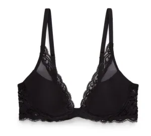 Natori Feathers Contour Plunge Bra, Black