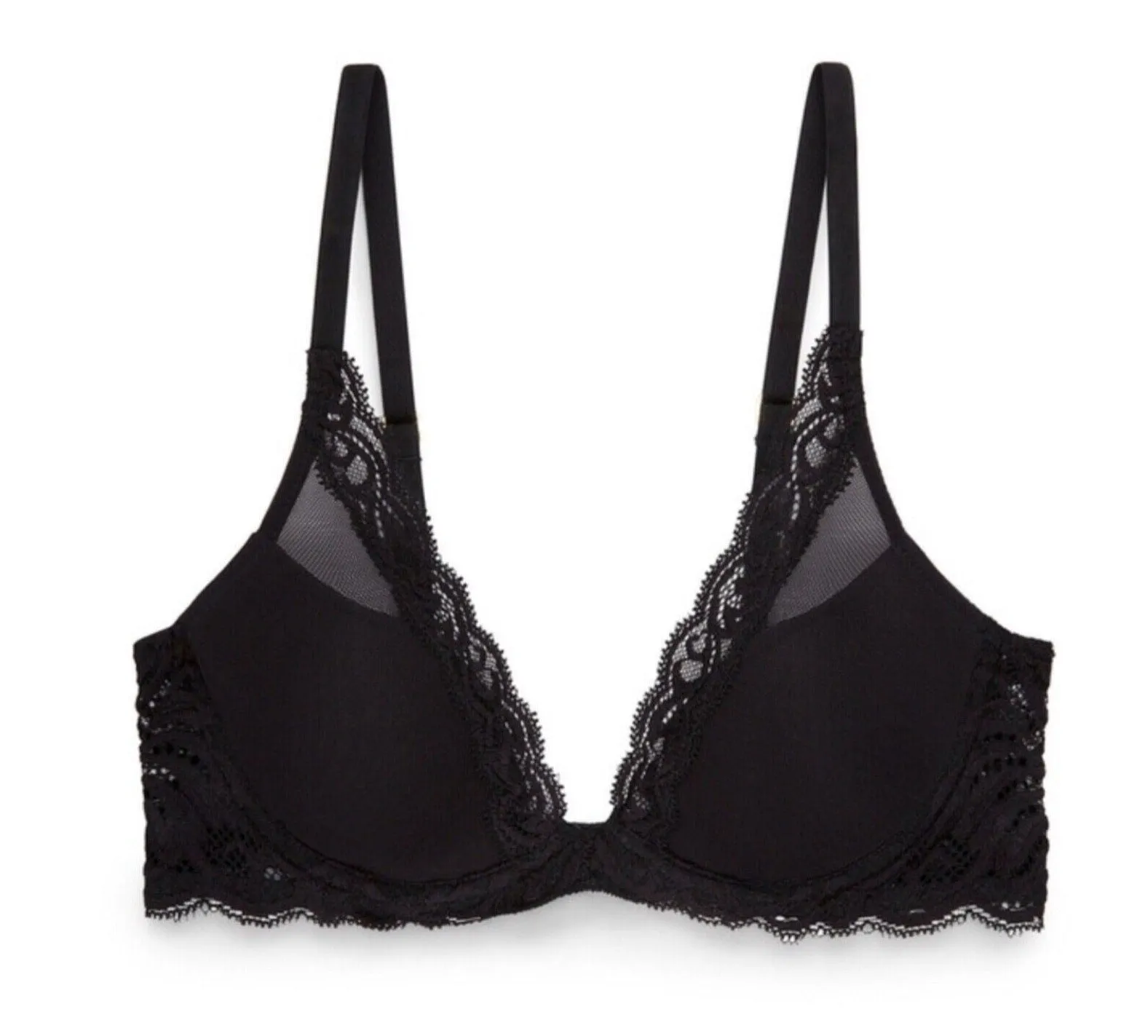 Natori Feathers Contour Plunge Bra, Black