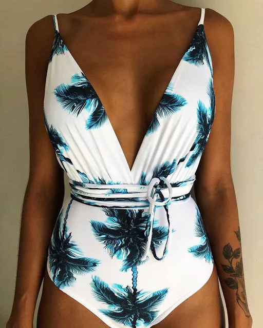 New 2019 Sexy One Piece Swimsuit Female Backless Bodysuit