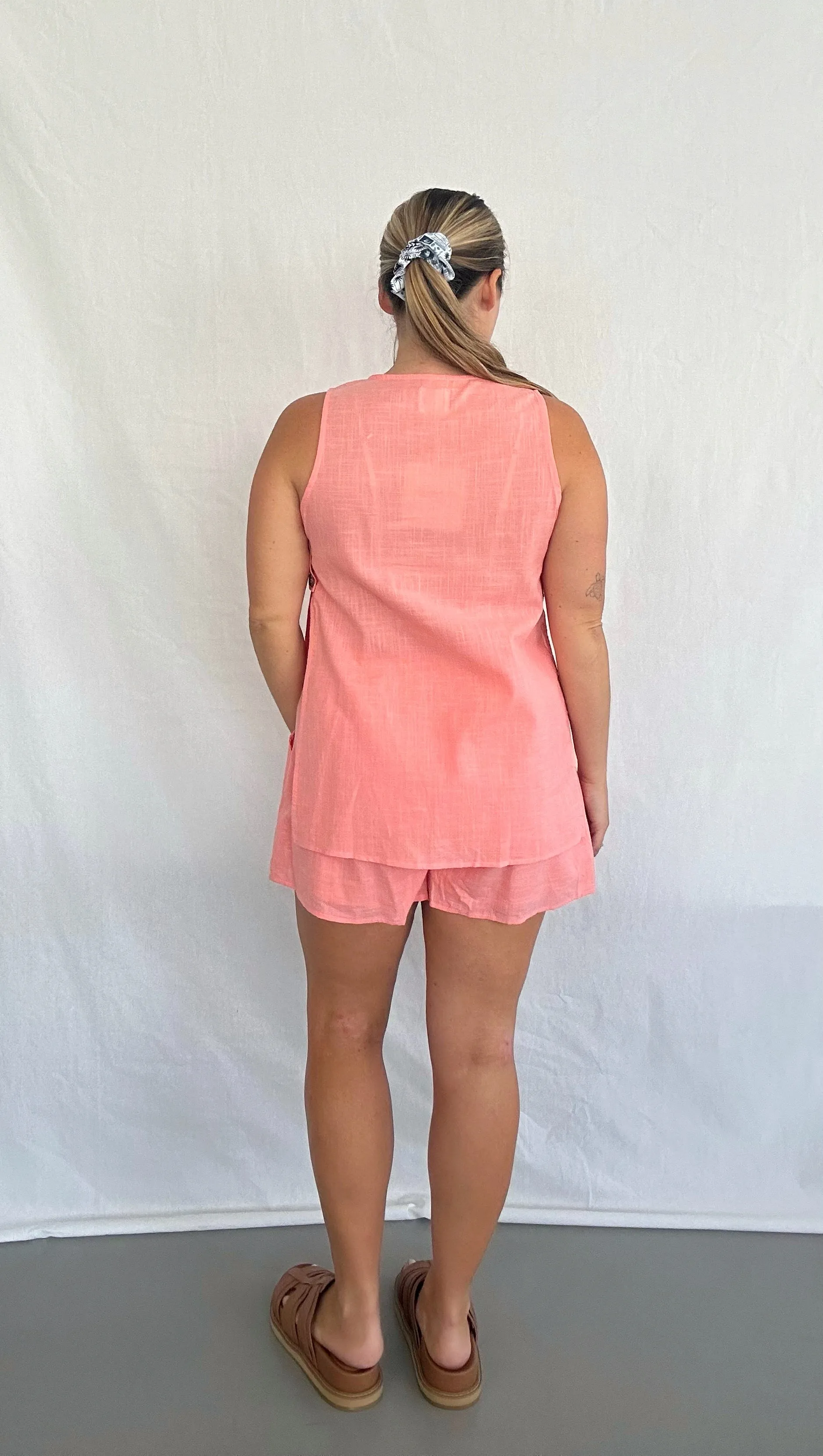 Nova Top & Short Set - Guava