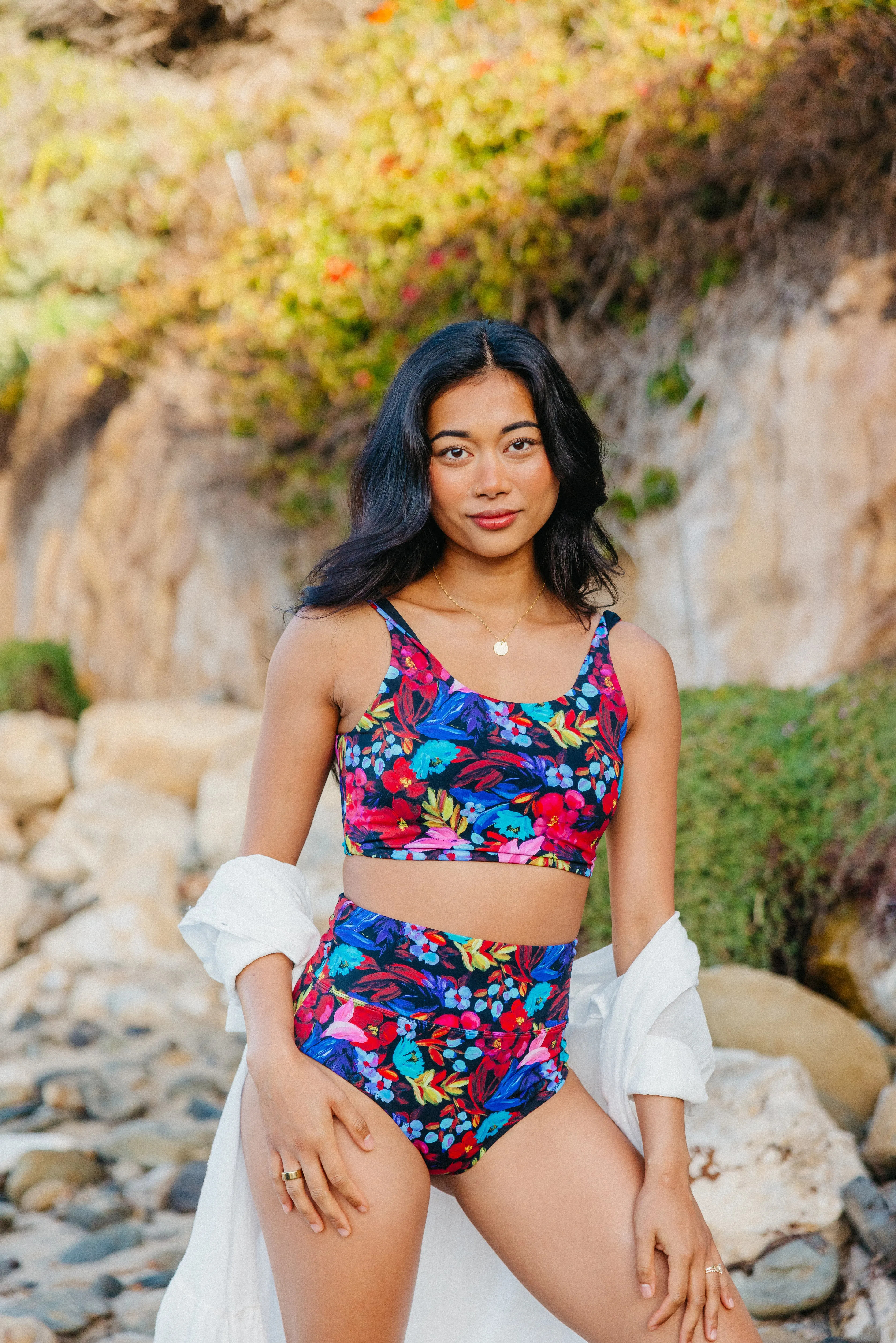 Oasis Bikini Top - Midnight Floral
