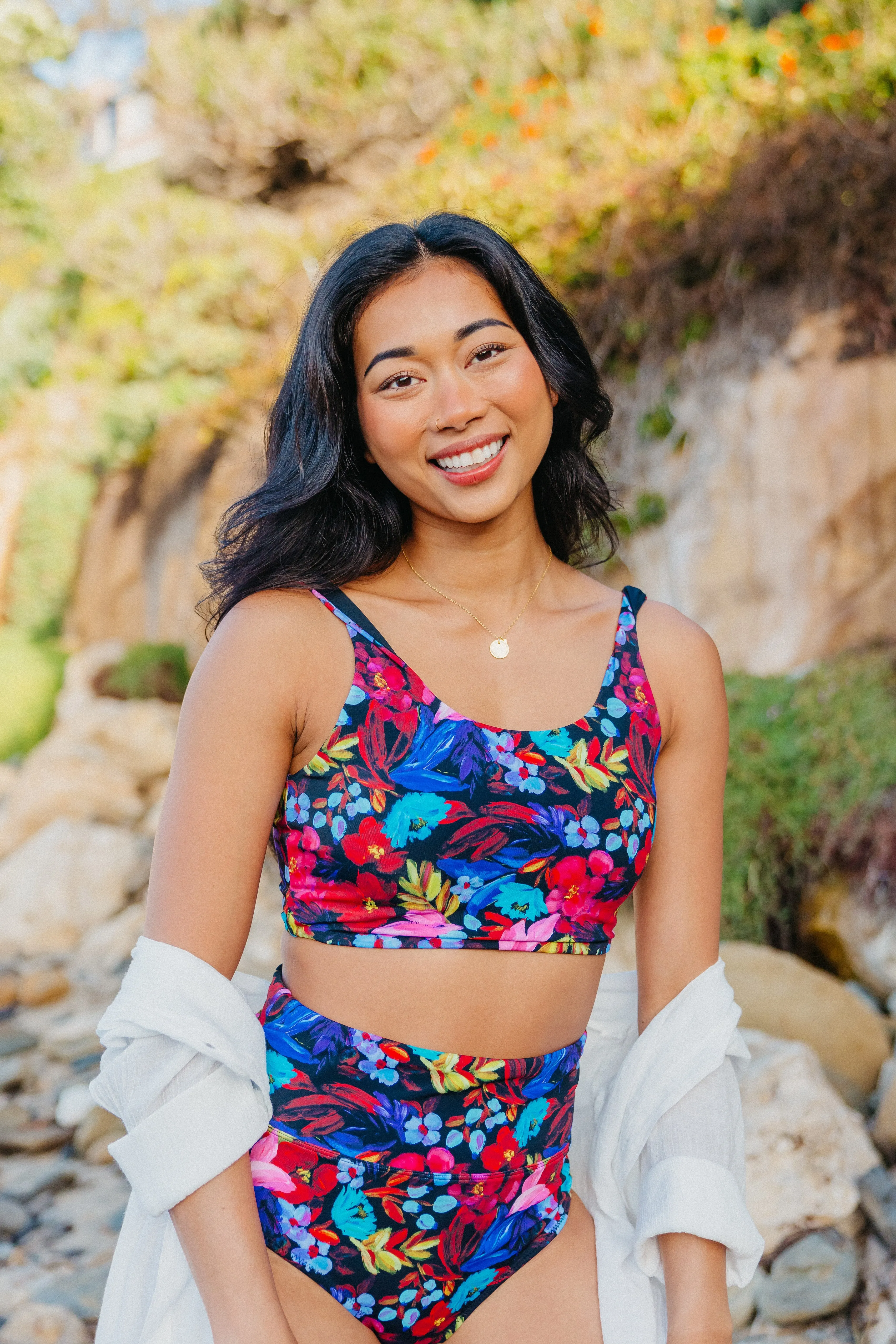 Oasis Bikini Top - Midnight Floral