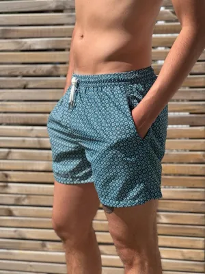 Petrol Floral Swim Shorts