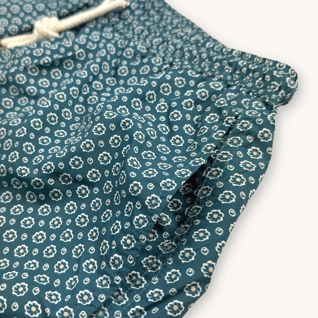 Petrol Floral Swim Shorts