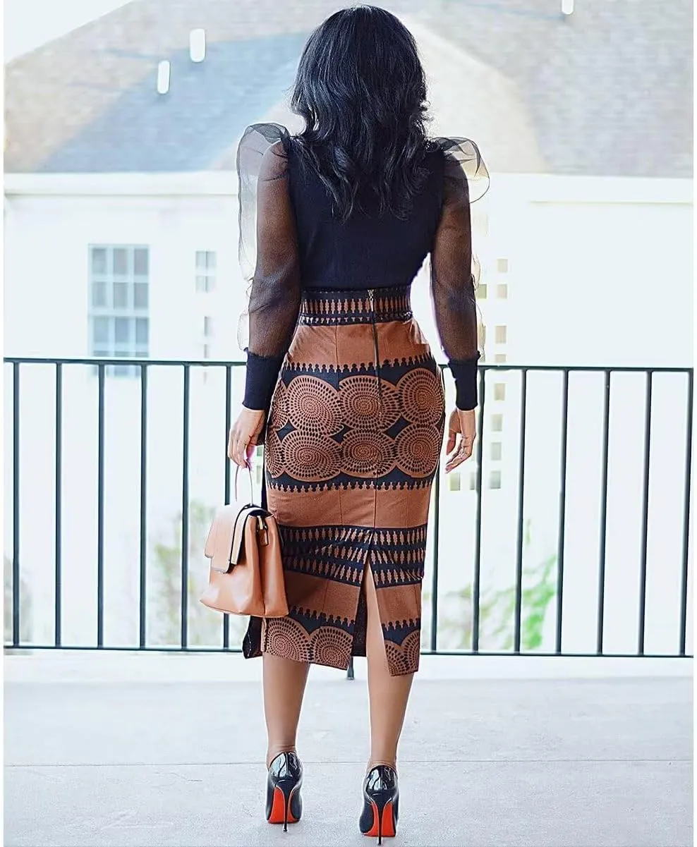 Pleated Skirt for Women Fashion Cartoon Print A-Line Skirt Vintage Skirts