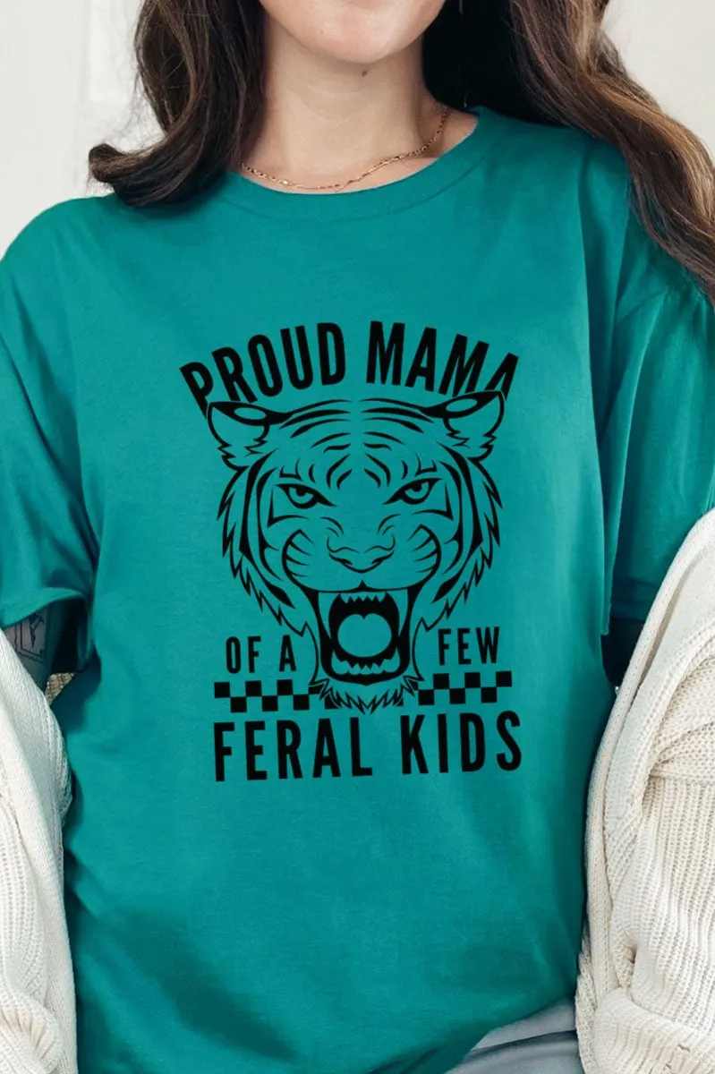 Proud Mama Feral Kids Short Sleeve Relaxed Fit T-Shirt