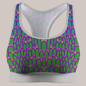 Psychedelic Active Bra (UV/RGB, Eco-Friendly) | REPTILIAN