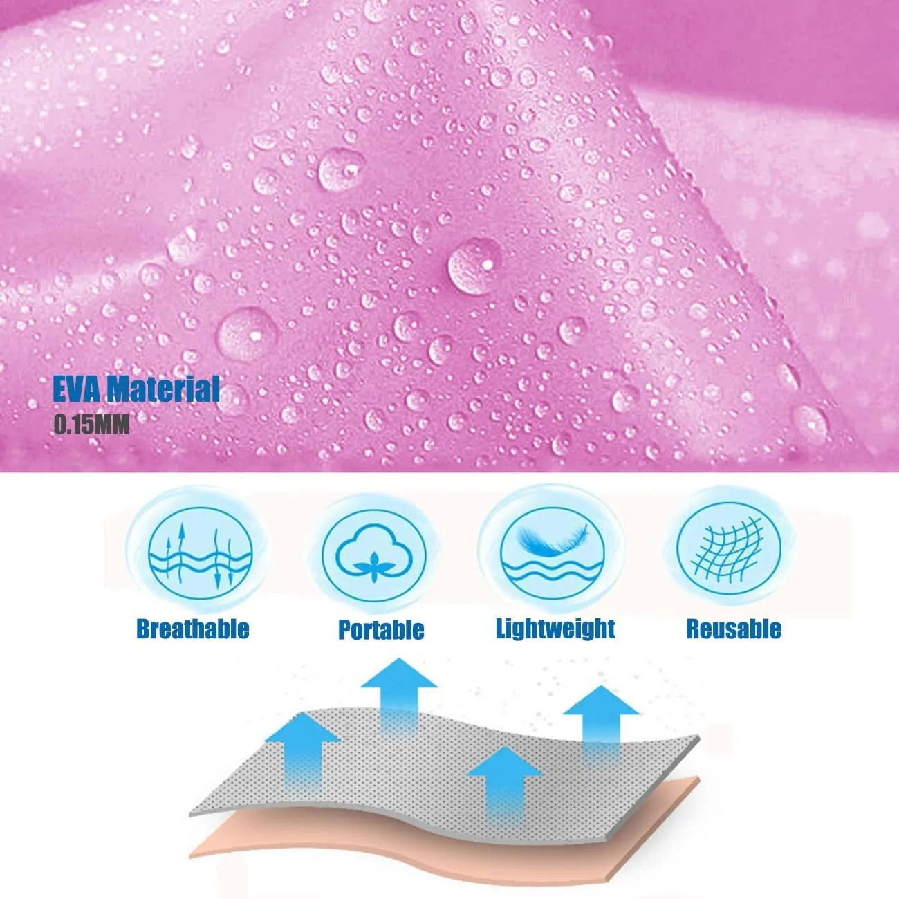 Rain Ponchos for Adults, Reusable Raincoats for Women and Men - Packable Rain Jackets with Drawstring Hood