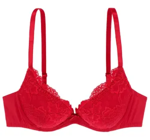 Red Plunge Bra Lianne D000315