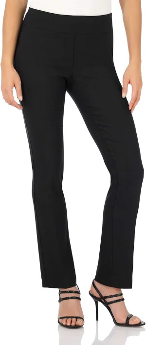 Rekucci Women's Ease Into Comfort Stretchy Straight Leg Office Pant with Tummy Control