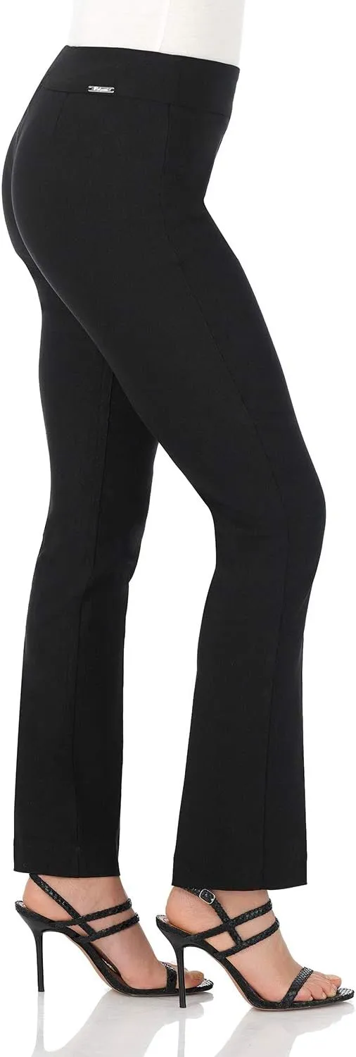 Rekucci Women's Ease Into Comfort Stretchy Straight Leg Office Pant with Tummy Control