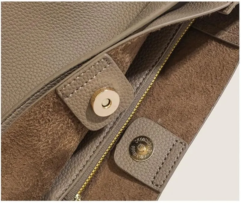 Retro Niche Design Bucket Women's Bag 2024 New Commuting Shoulder Bag Casual Versatile Crossbody Bucket Bag(Brown)