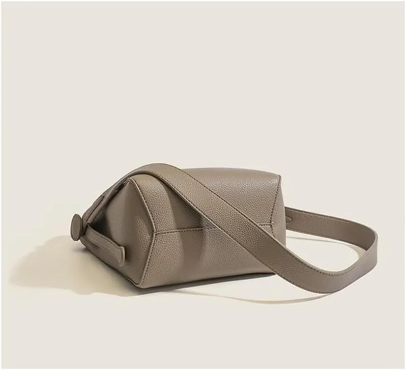 Retro Niche Design Bucket Women's Bag 2024 New Commuting Shoulder Bag Casual Versatile Crossbody Bucket Bag(Brown)