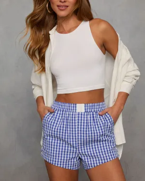 Rori Seersucker Checkered Shorts
