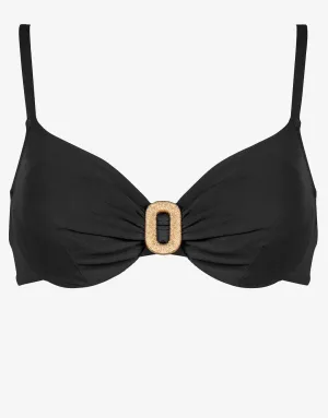 Sailor Luxe Underwired Bikini Top - Black