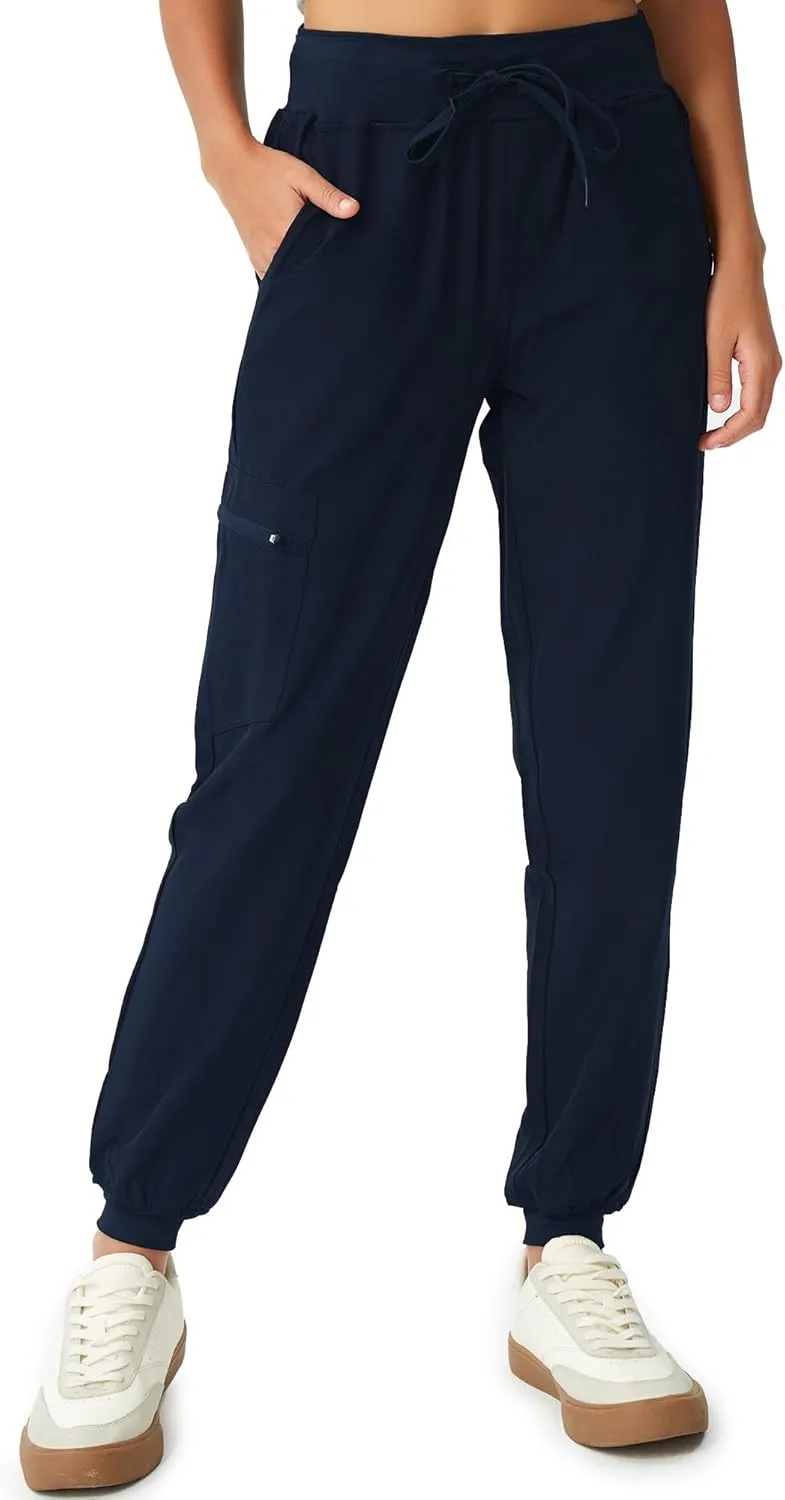 Scrubs for Women, Stretchy Yoga Pants with 5 Pockets, Cargo Jogger Scrub Pants for Women