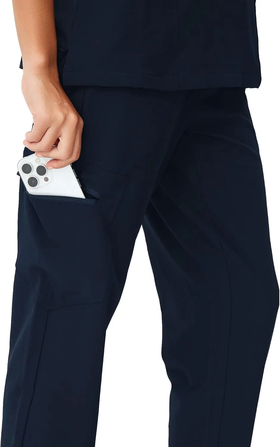 Scrubs for Women, Stretchy Yoga Pants with 5 Pockets, Cargo Jogger Scrub Pants for Women