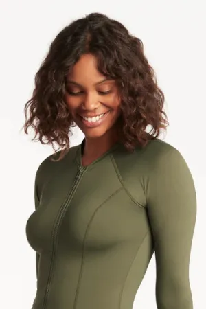 Sea Level Long Sleeve Rash Vest in khaki