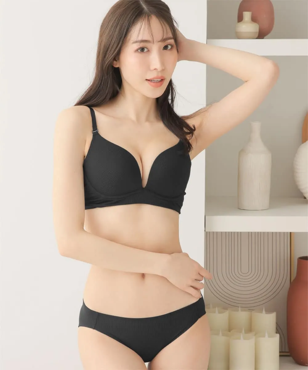 Seamless Ribbed Fabric Bikini Panty