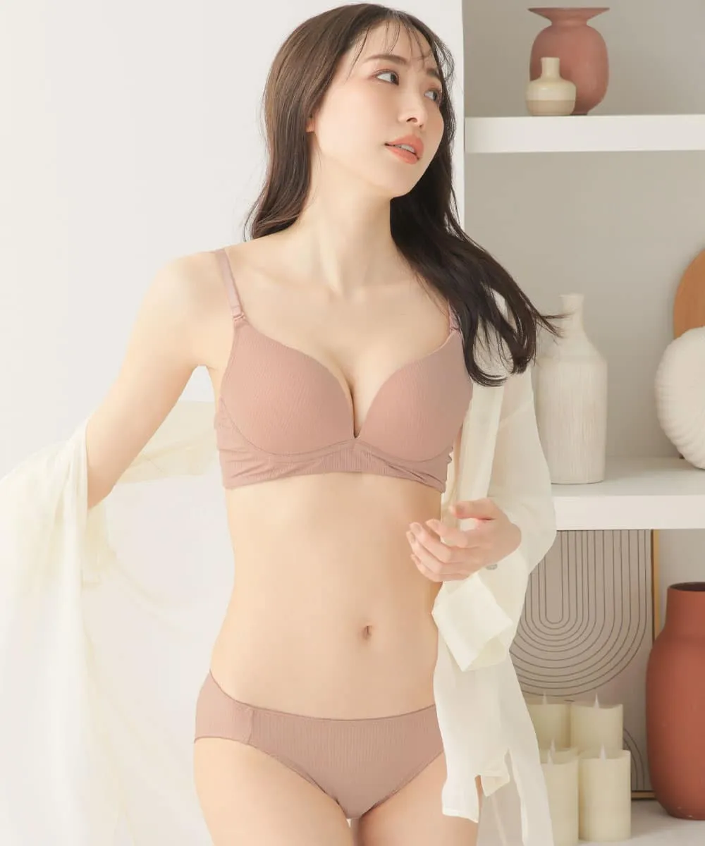 Seamless Ribbed Fabric Bikini Panty