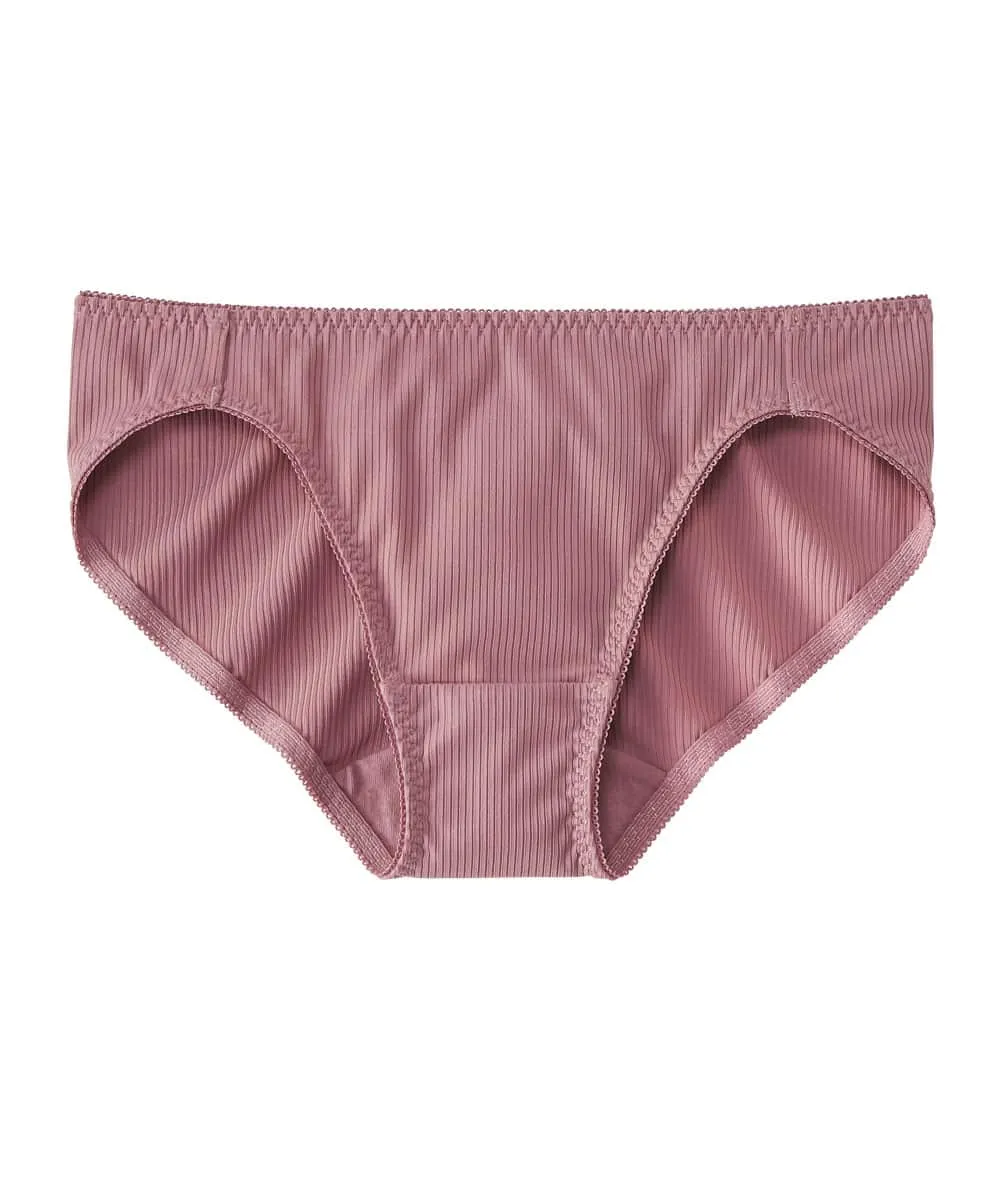 Seamless Ribbed Fabric Bikini Panty