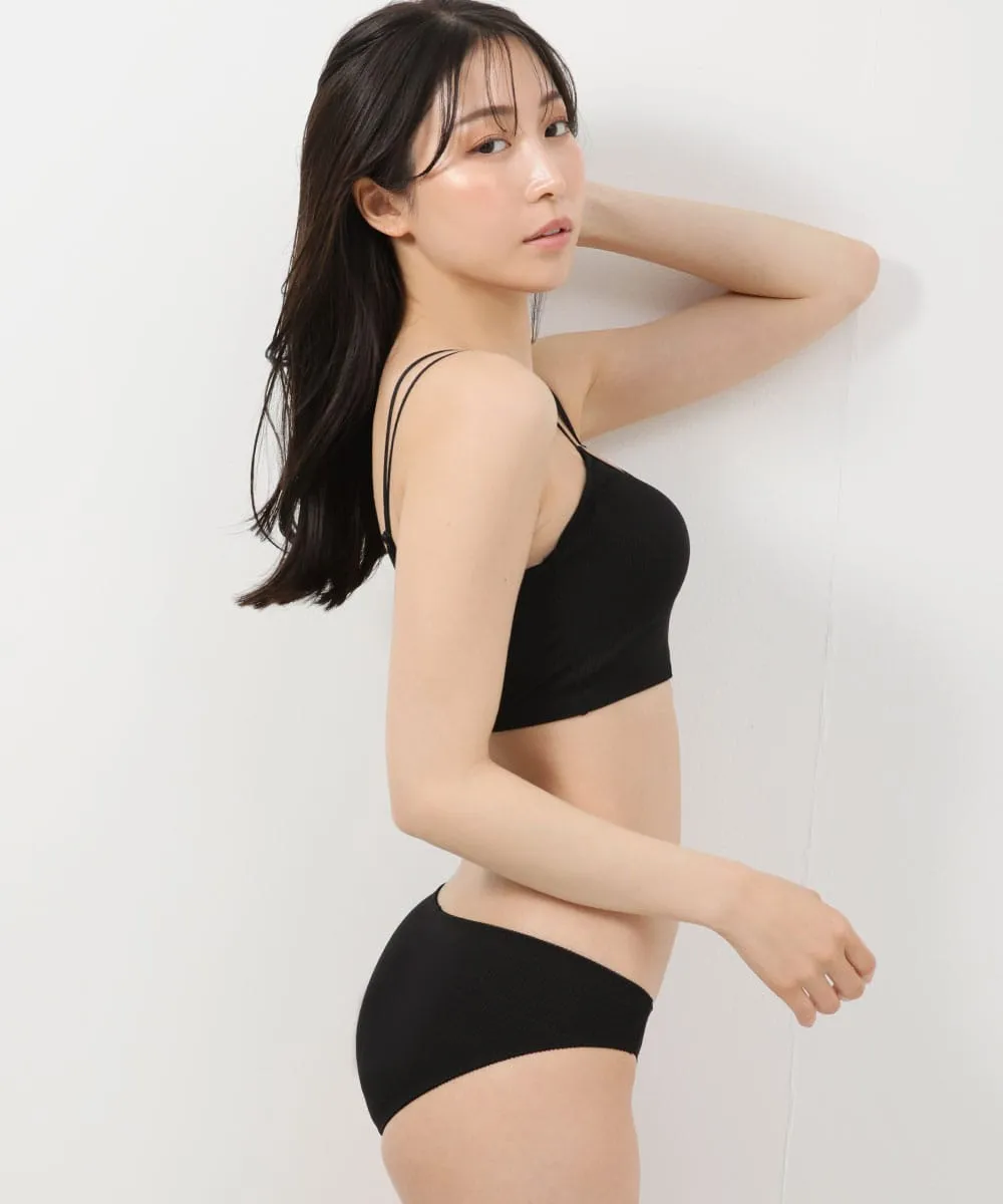 Seamless Ribbed Fabric Bikini Panty